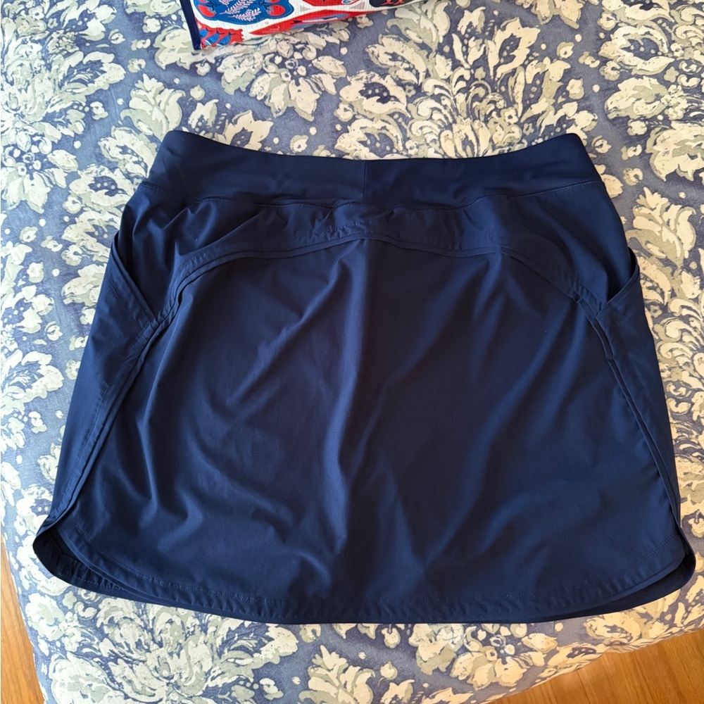 Lands End women’s plus size, quick, dry, elastic waist, active board skort - Picture 3 of 6